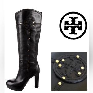 Tory Burch Colleen Studded Platform Knee High Boots Size 7.5